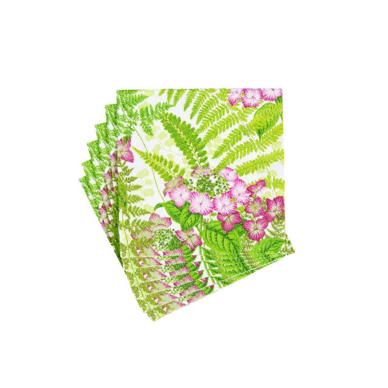 Caspari Fern Garden Cocktail Napkins - 20 Per Package