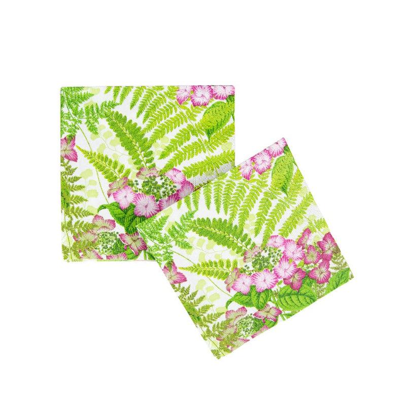 Caspari Fern Garden Cocktail Napkins - 20 Per Package
