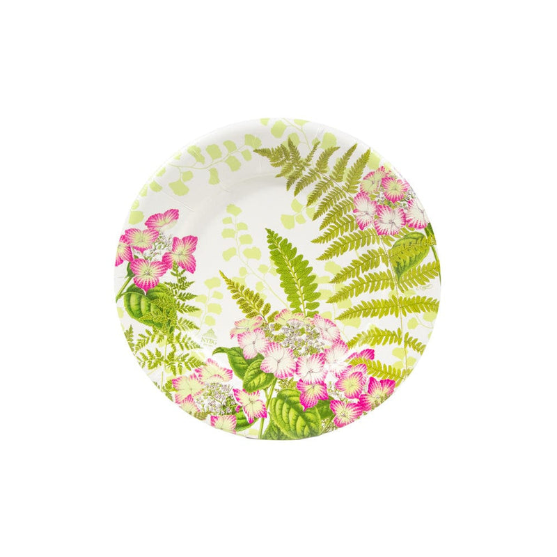 Caspari Fern Garden Salad & Dessert Plates - 8 Per Package