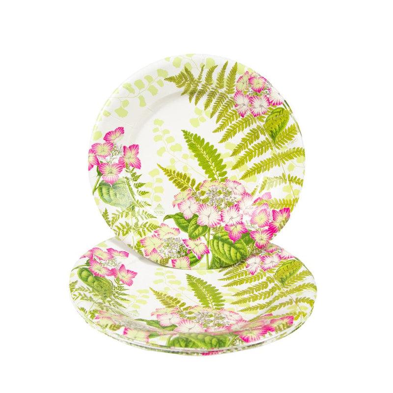 Caspari Fern Garden Salad & Dessert Plates - 8 Per Package