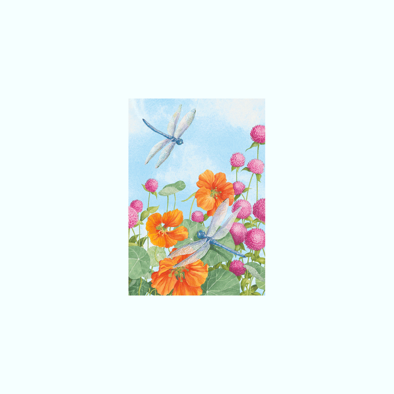 Caspari Floral Blank - Set Of Six Greeting Cards And Envelopes