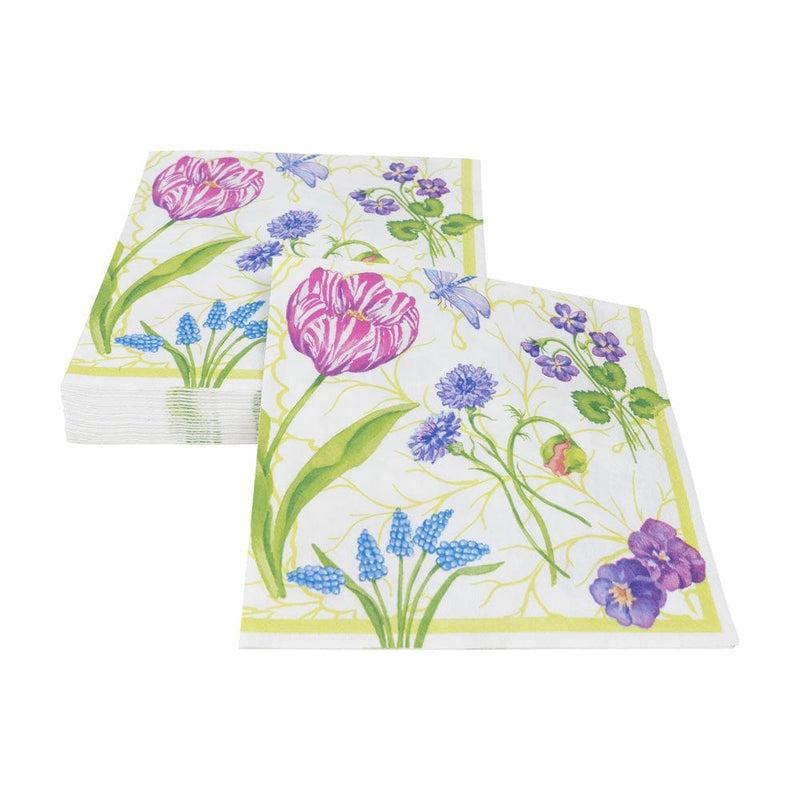 Caspari Floral Majolica Luncheon Napkins - 20 Per Package