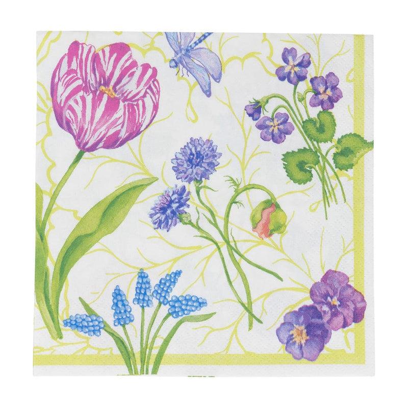 caspari Floral Majolica Luncheon Napkins - 20 Per Package