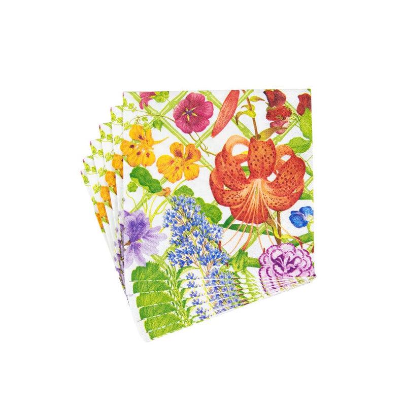 Caspari Floral Trellis Boxed Cocktail Napkins - 40 Per Box