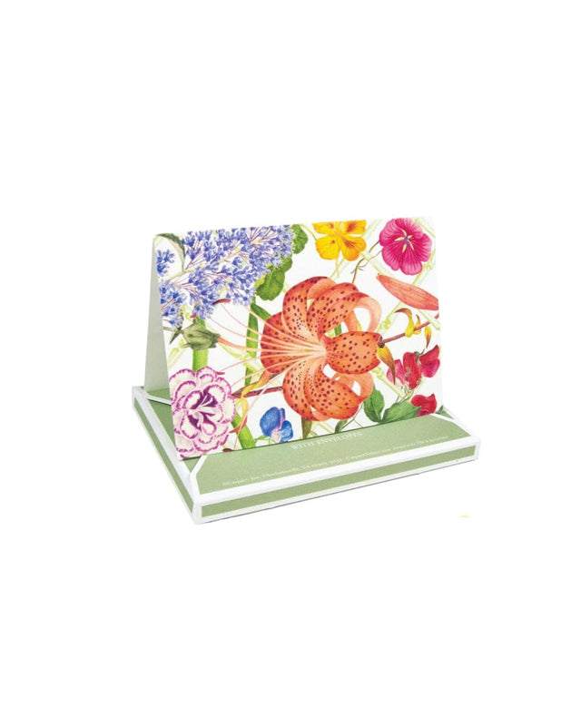 Caspari Floral Trellis Boxed Note Cards - 8 Cards And 8 Envelopes Per Package