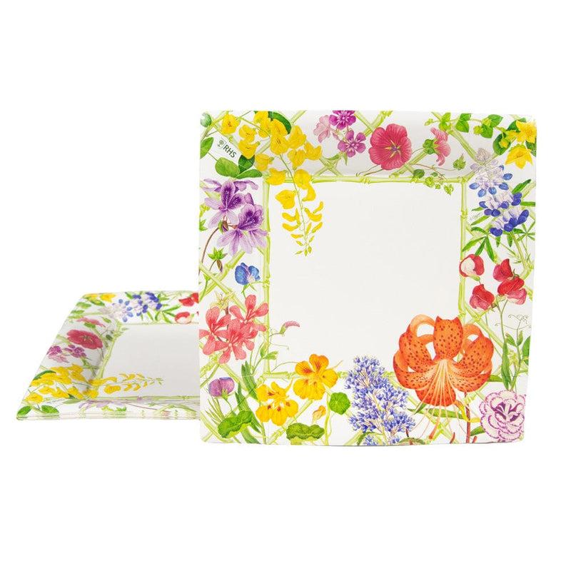 Caspari Floral Trellis Salad & Dessert Plates - 8 Per Package