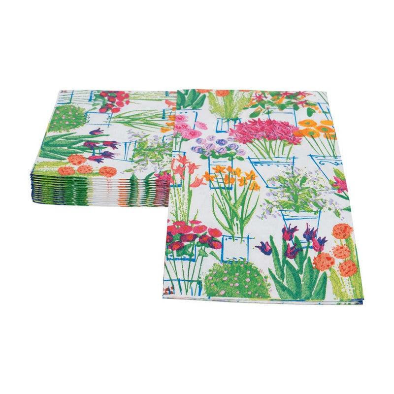 Caspari Flower Market Guest Towel Napkins - 15 Per Package