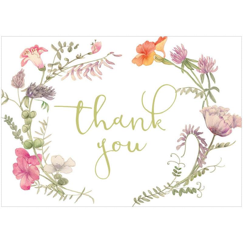 caspari French Floral Thank You Notes - 8 Note Cards And Envelopes