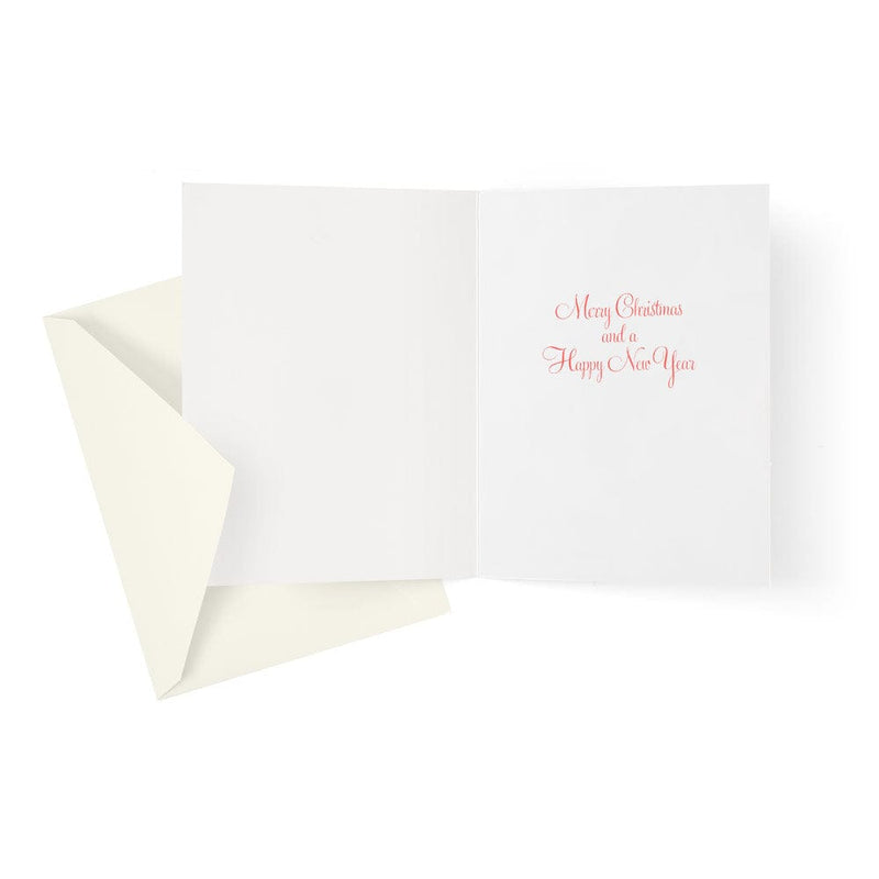 Caspari Gilded Holly Boxed Christmas Cards - 15 Cards & 15 Envelopes