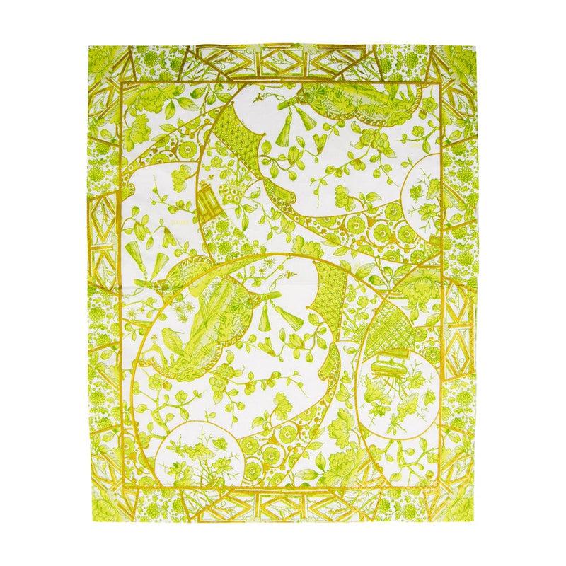 Caspari Gilded Porcelain Chartreuse Guest Towel Napkins - 15 Per Package