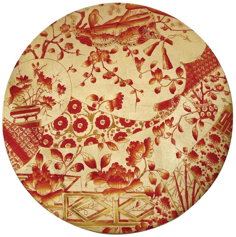 caspari Gilded Porcelain Coral & Gold Placemats - 1 Each