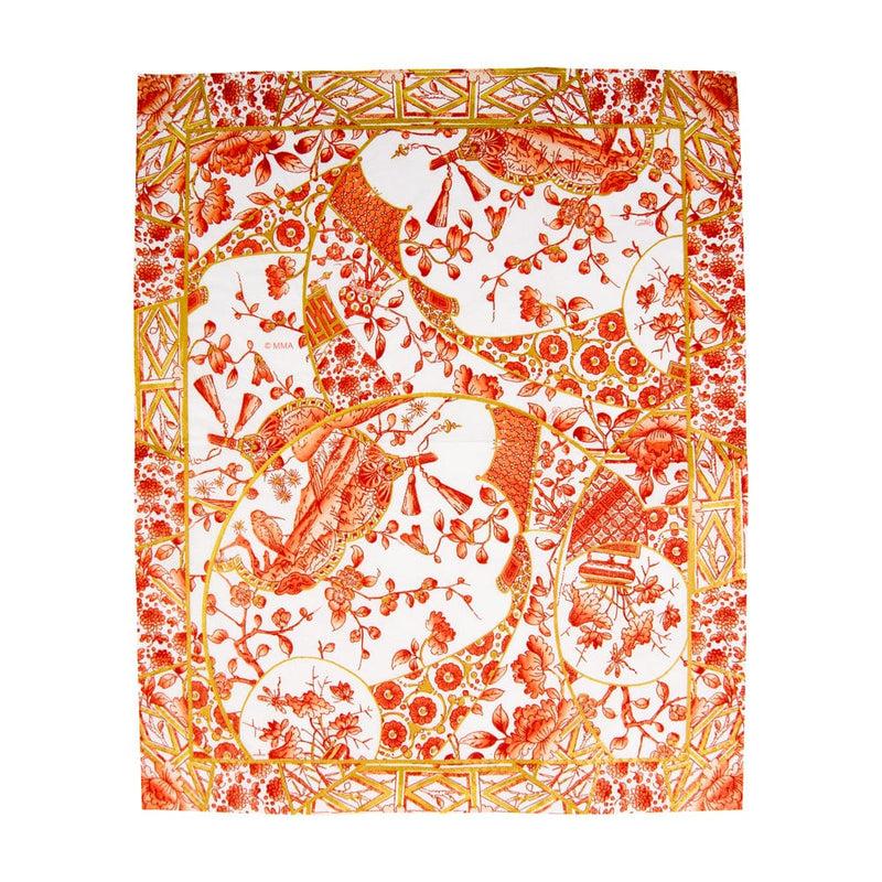 Caspari Gilded Porcelain Coral Guest Towel Napkins - 15 Per Package