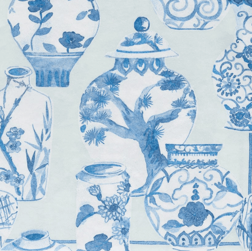 caspari Glazed Porcelain Celadon Paper Linen Dinner Napkins - 12 Per Package
