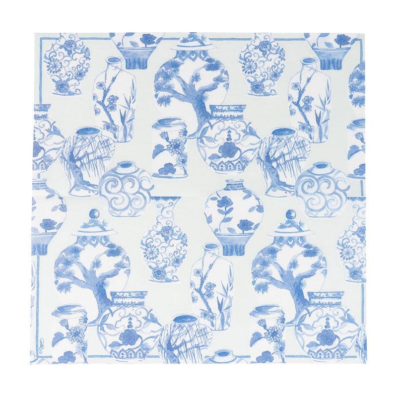 Caspari Glazed Porcelain Celadon Paper Linen Luncheon Napkins - 15 Per Package