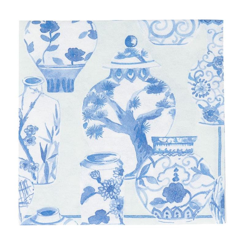 caspari Glazed Porcelain Celadon Paper Linen Luncheon Napkins - 15 Per Package