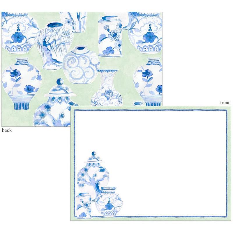 Caspari Glazed Porcelain Correspondence Cards - 12 Card & Envelopes