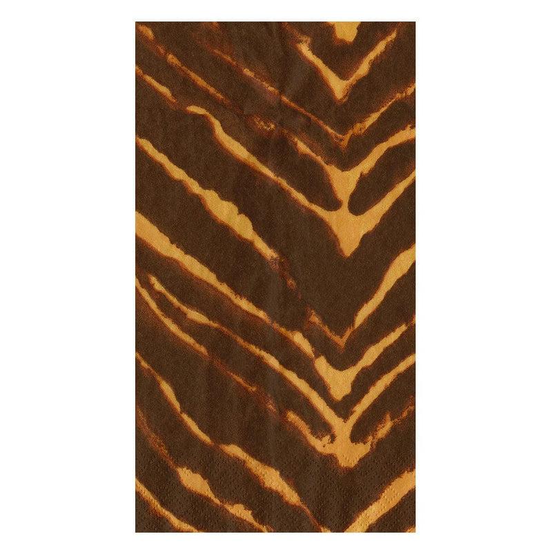 caspari Go Wild Brown Guest Towel Napkins - 15 Per Package