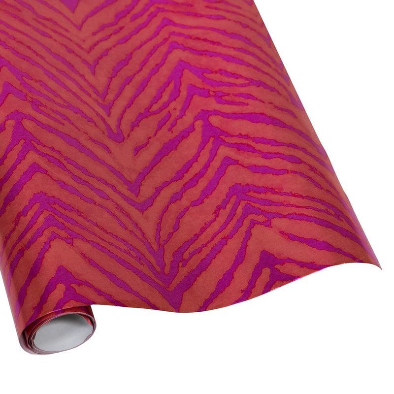caspari Go Wild Fuchsia & Orange Foil Embossed Gift Wrapping Paper - 30 x 6 Roll