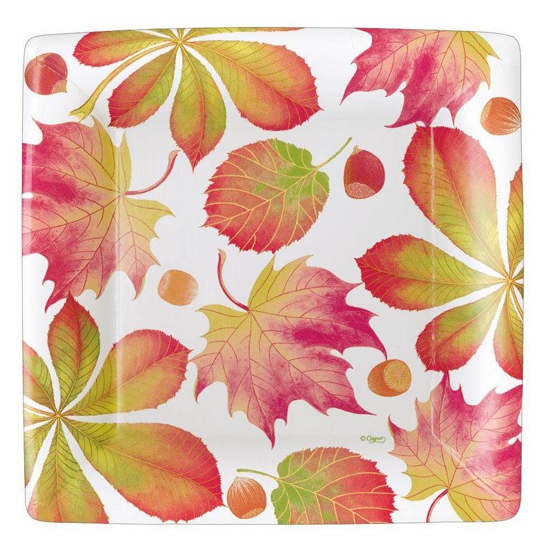 caspari Golden Chestnut Paper Dinner Plates in Ivory - 8 Per Package