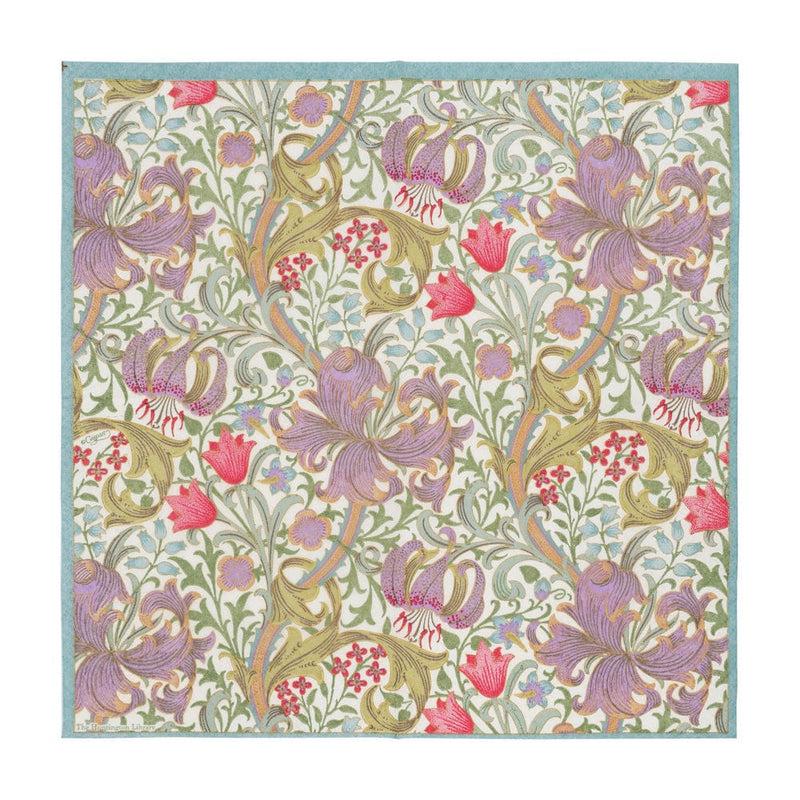 Caspari Golden Lily-Ivory Cocktail Napkins - 20 Per Package