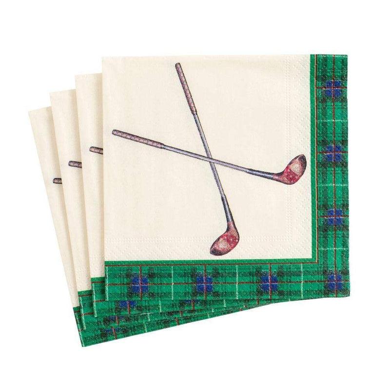 caspari Golfing Paper Cocktail Napkins - 20 Per Package