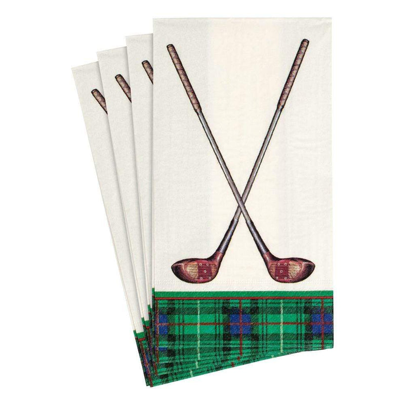 Caspari Golfing Paper Guest Towel Napkins - 15 Per Package