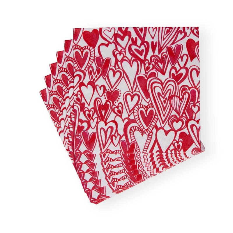 Caspari Groovy Love Luncheon Napkins - 20 Per Package