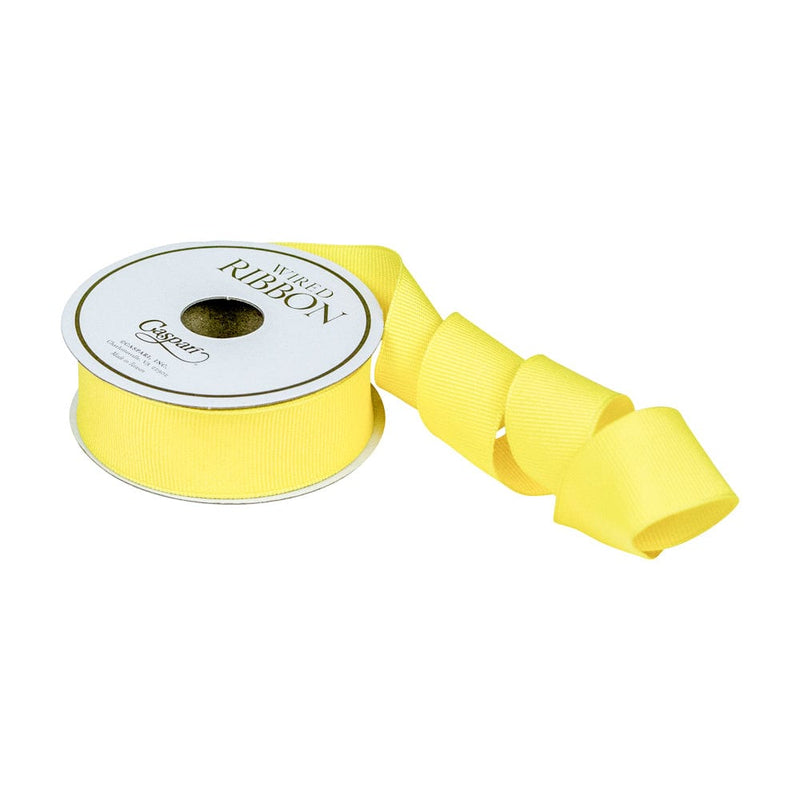 Caspari Grosgrain Jonquil Wired Narrow Ribbon - 1 Spool Of Ribbon