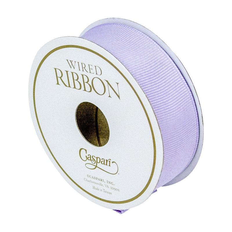 caspari Grosgrain Lavender Wired Narrow Ribbon - 1 Spool Of Ribbon