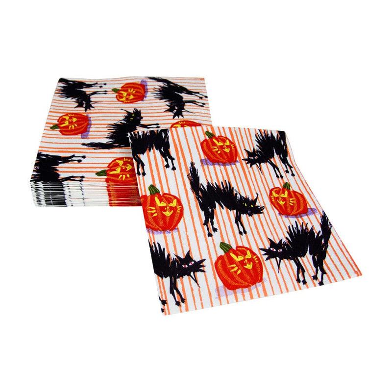 Caspari Halloween Cats Luncheon Napkins - 20 Per Package