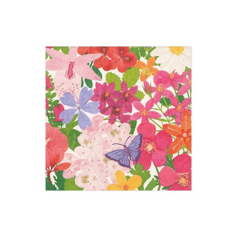 caspari Halsted Floral Boxed Paper Cocktail Napkins - 40 Per Box
