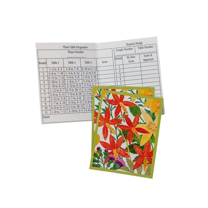 Caspari Halsted Floral Bridge Tally Sheets - 12 Per Package