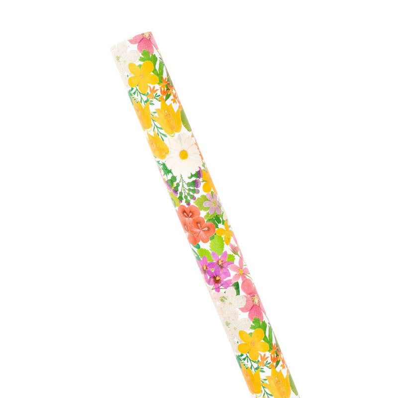 Caspari Halsted Floral Gift Wrapping Paper - 30" X 8' Roll