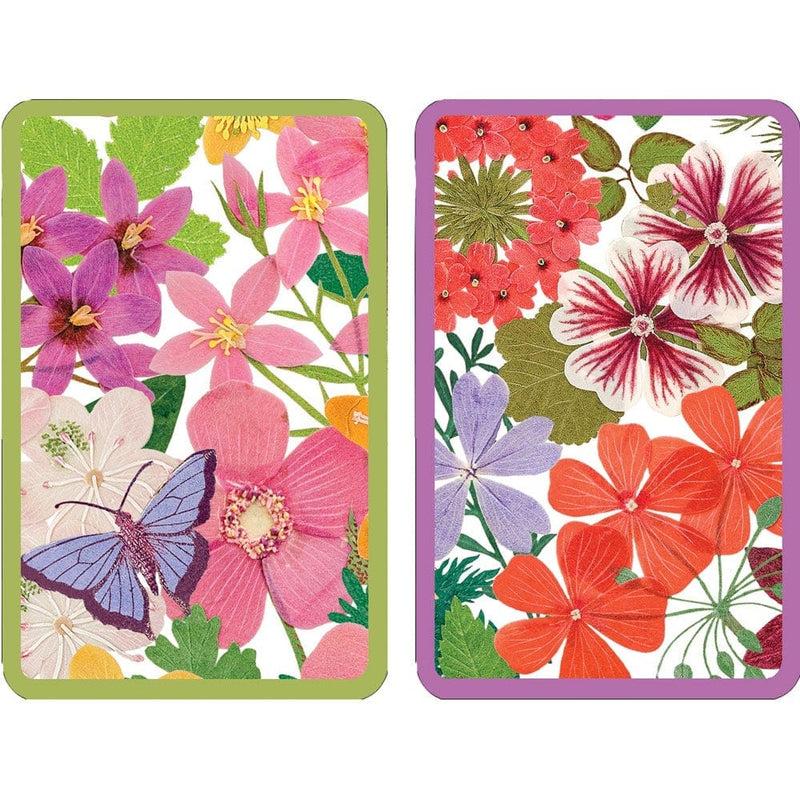 caspari Halsted Floral Large Type Playing Cards - 2 Decks Included