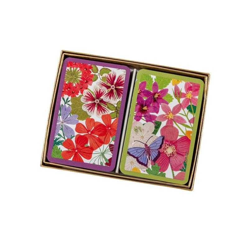 caspari Halsted Floral Playing Cards - 2 Decks Included