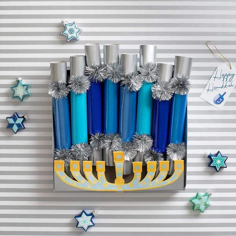 Caspari Hanukkah Candles Celebration Crackers - 8 Per Box