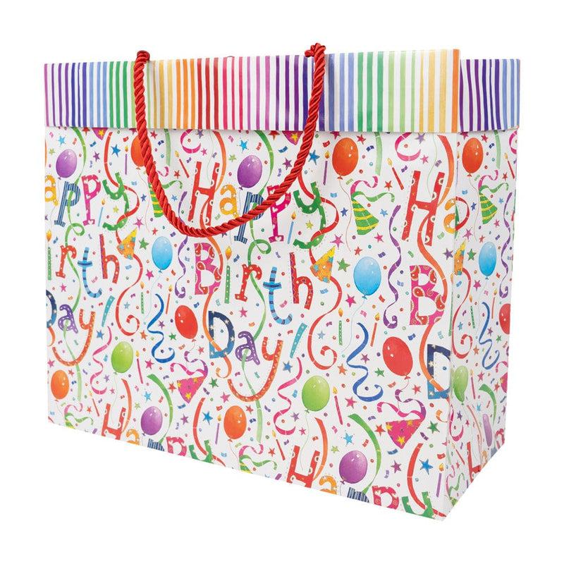 Caspari Happy Birthday Large Gift Bags - One Gift Bag Included