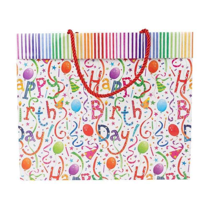 caspari Happy Birthday Large Gift Bags - One Gift Bag Included