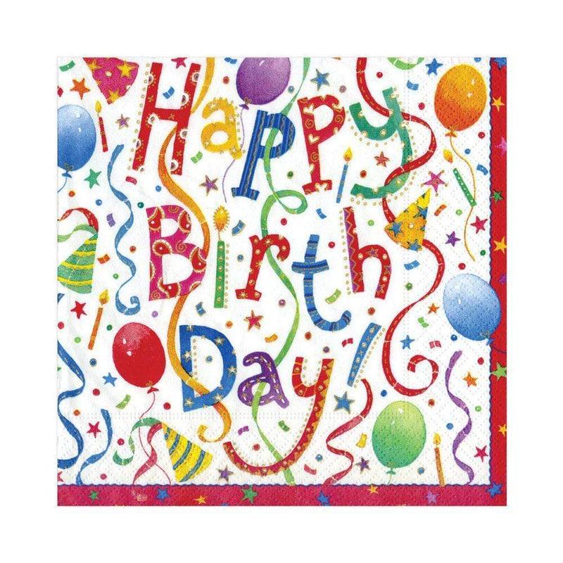 caspari Happy Birthday Paper Luncheon Napkins - 20 Per Package
