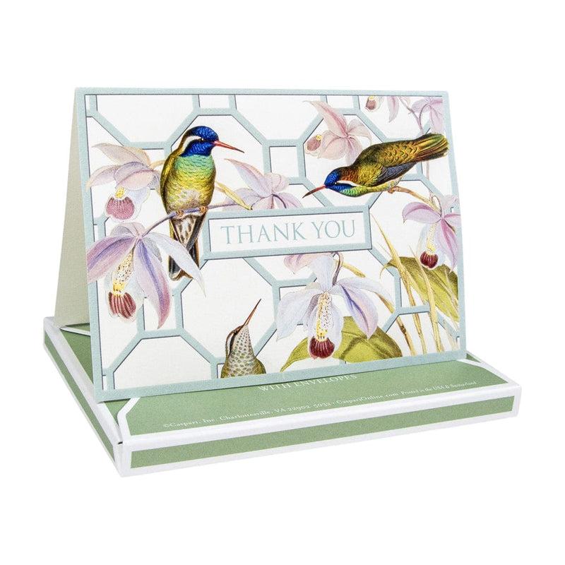 Caspari Hummingbird Trellis Thank You Notes - 8 Note Cards And Envelopes