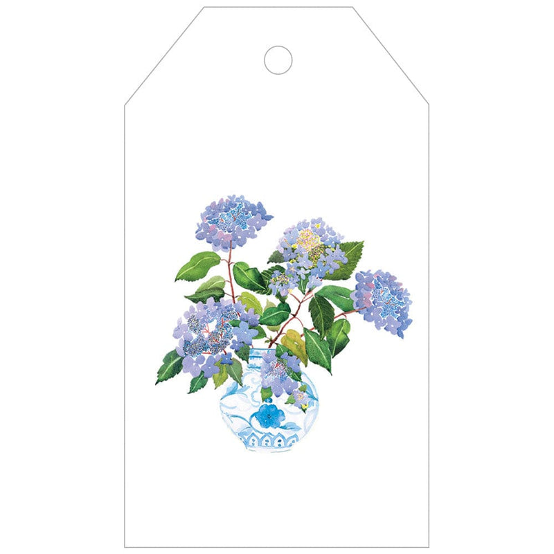 caspari Hydrangeas And Porcelain Gift Tags - 4 Per Package