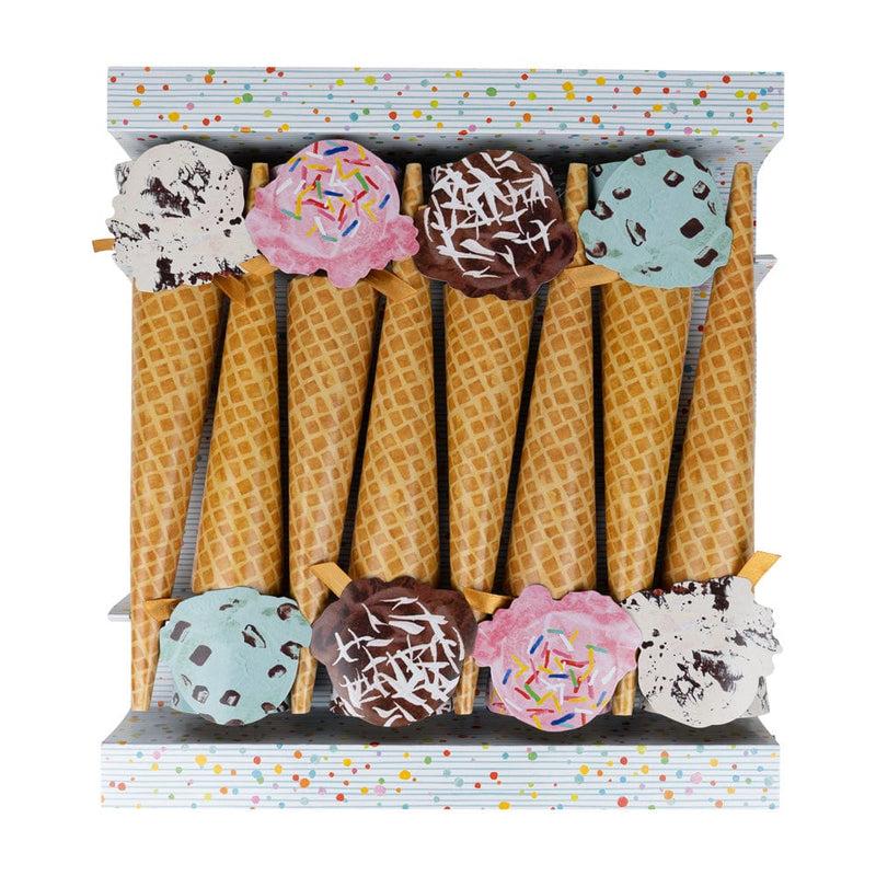 Caspari Ice Cream Cones Celebration Crackers - 8 Christmas Crackers Per Box