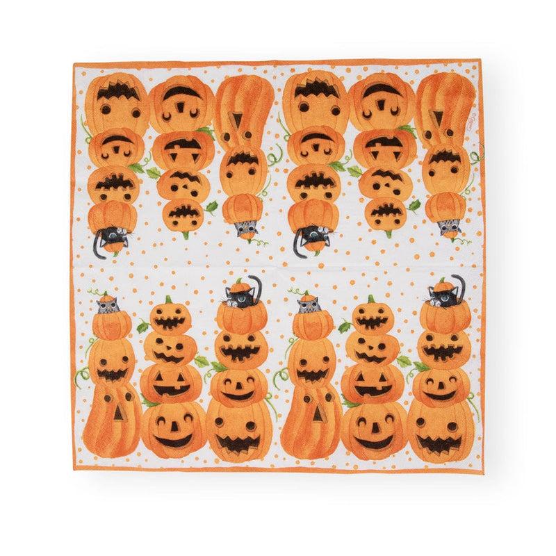 Caspari Jack O'lanterns Paper Luncheon Napkins - 20 Per Package