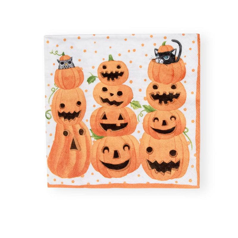 caspari Jack O'lanterns Paper Luncheon Napkins - 20 Per Package