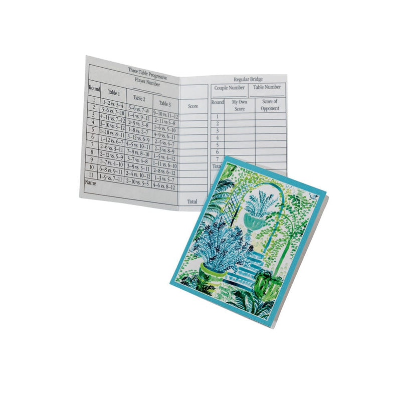Caspari Jardin De Luxembourg Bridge Tally Sheets - 12 Per Package