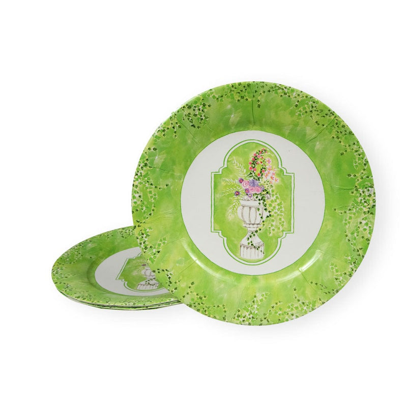 Caspari Jardin De Luxembourg Dinner Plates - 8 Per Package