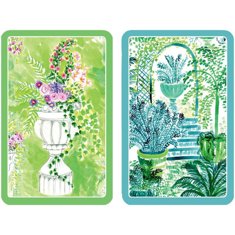 caspari Jardin De Luxembourg Large Type Playing Cards - 2 Decks Included