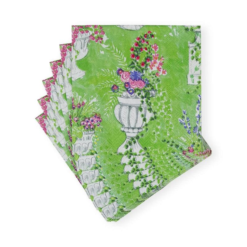 Caspari Jardin De Luxembourg Paper Cocktail Napkins - 20 Per Package