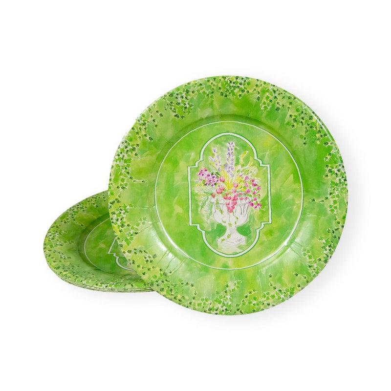 Caspari Jardin De Luxembourg Salad & Dessert Plates - 8 Per Package