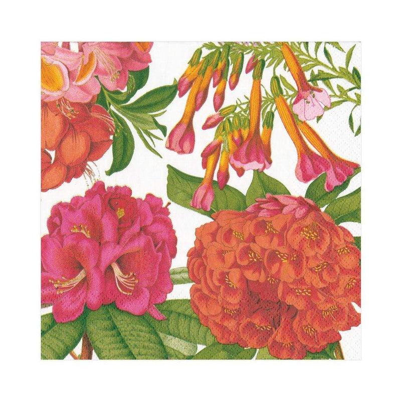 caspari Jefferson's Garden Study Paper Luncheon Napkins in White - 20 Per Package